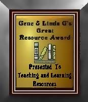 Gene and Linda G's Great resource Award